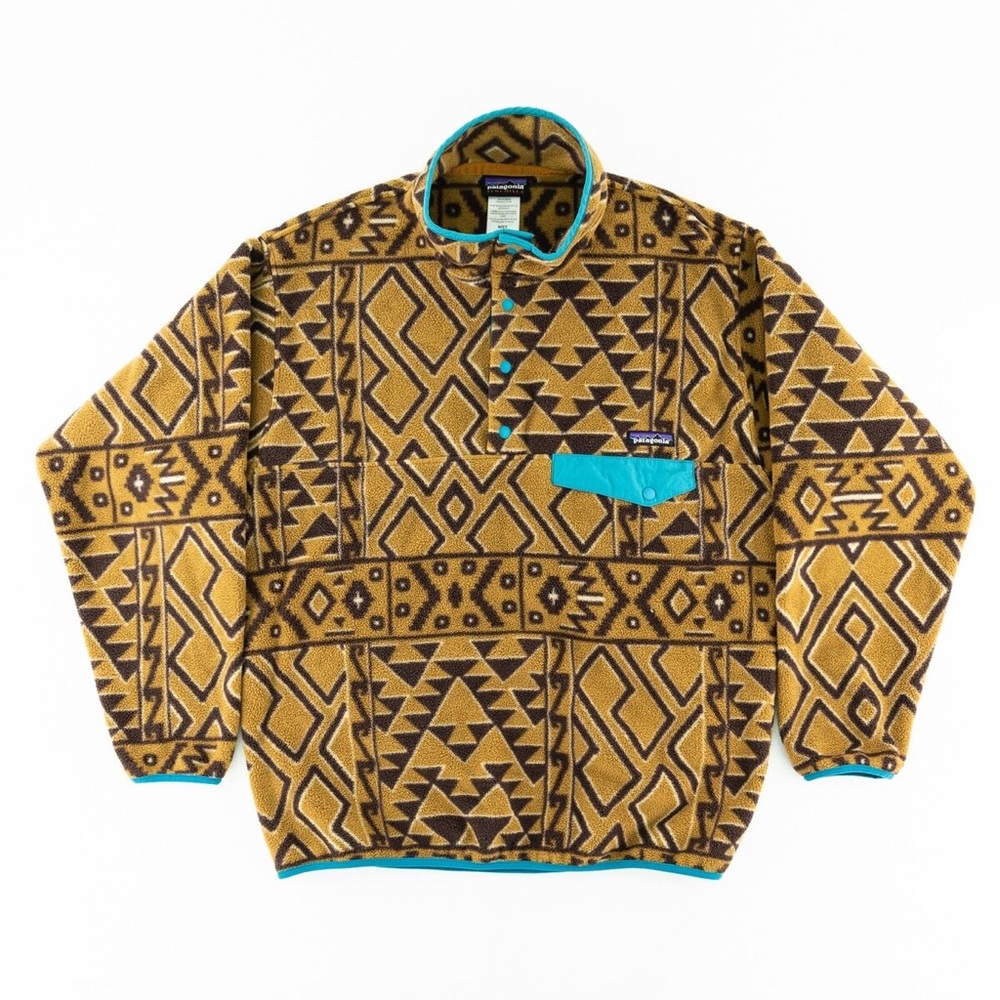 Patagonia Men’s Large Lightweight Synchilla Snap-T Fleece Pullover - Tribal